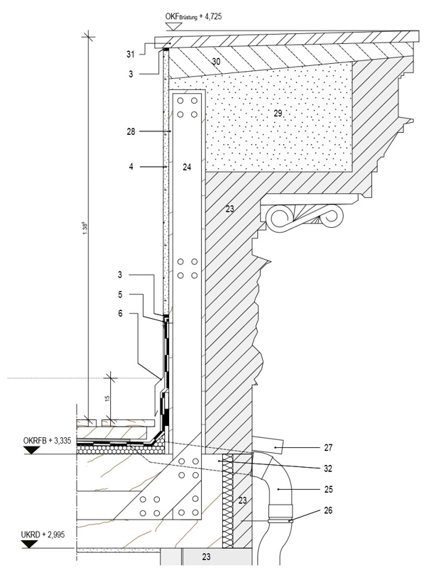 terrassenkonstruktion straßenseite